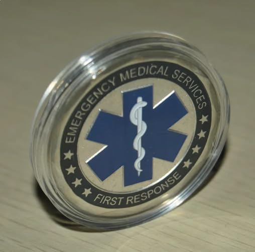 Generic Paramedic Medical Rescue EMS Emergency Medical Service Star of Life Challenge Coin