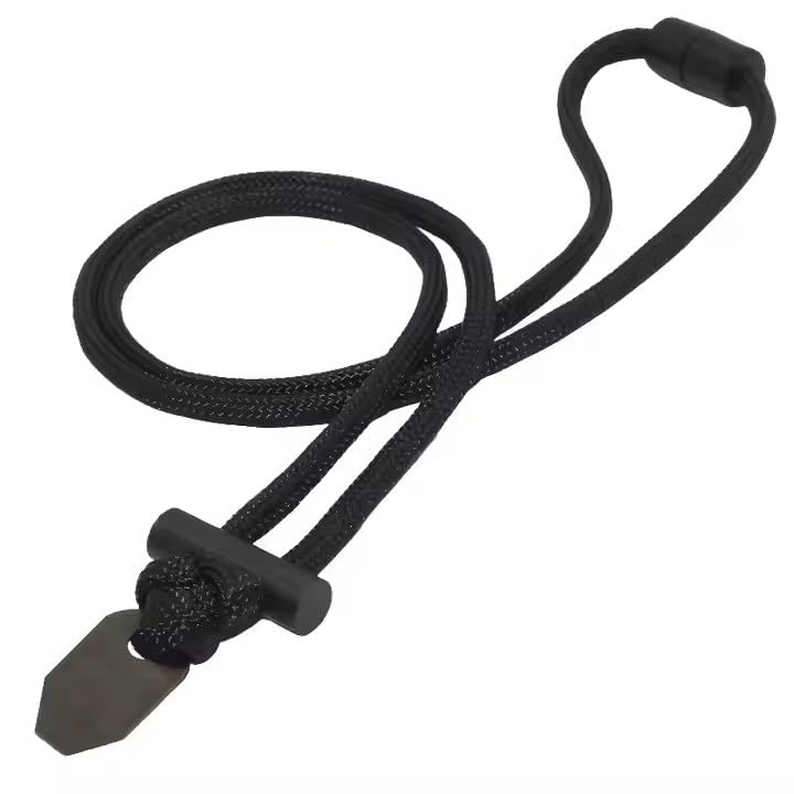 Outdoor Fire Starter Necklace – Emergency Survival Tool with Ferro Rod, Ceramic Striker & Paracord Lanyard