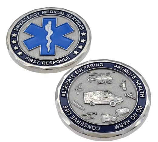 Generic Paramedic Medical Rescue EMS Emergency Medical Service Star of Life Challenge Coin
