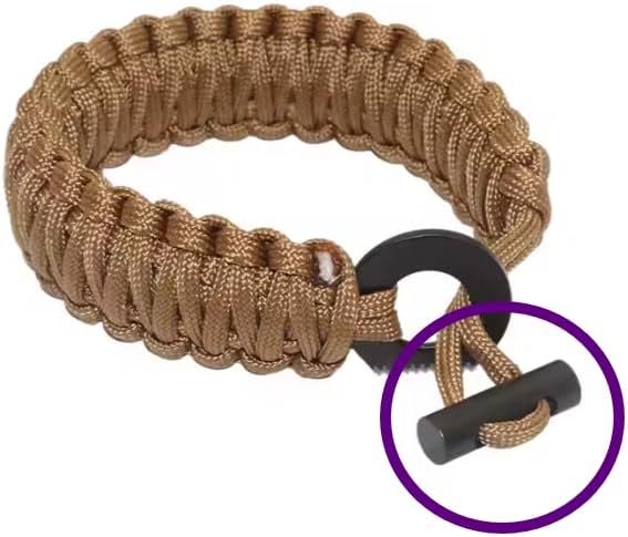 Ferrocerium Fire Starter Rod with 2 Holes, 8-Pack, 5500°F Sparks, 12000 Strikes, Black by PowKow