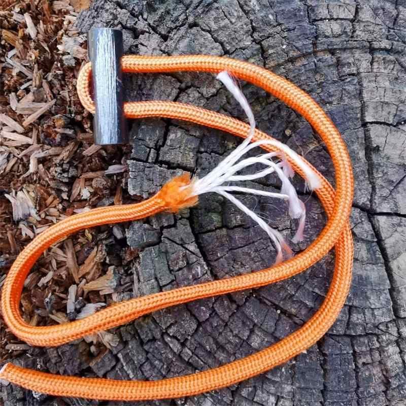 Ferrocerium Fire Starter Rod with 2 Holes, 8-Pack, 5500°F Sparks, 12000 Strikes, Black by PowKow